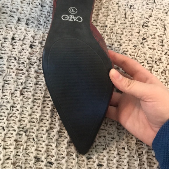 Cato heels size 10. Red Snake Skin - Picture 5 of 7